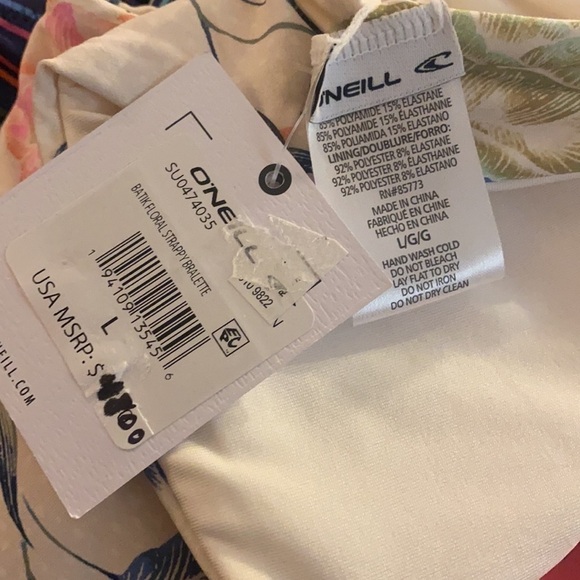 O’NEILL Batik Strappy Bralette Bikini Swim Top - Picture 7 of 7